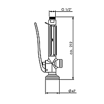 Розпилювач душ Echtermann (Німеччина) 1/2" для миття посуду універсальний для закладів громадського харчування, фото 4