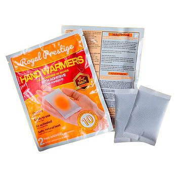 Хімічна грілка для рук до +52°С (2 шт), до 10 годин, Hand warmer / Кишенькова грілка самонагрівна