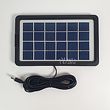 Переносний акумуляторний світлодіодний ліхтар 15W 9000mAh USB із сонячною панеллю DAT -AT-398., фото 9