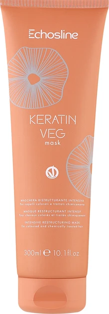 Echosline VEGAN Seliar Keratin Mask Кератинова маска для волосся, 300 мл