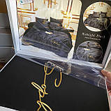 Сатиновий Євро комплект постільної білизни високої якості 200х220 розмір підодіяльника, фото 4