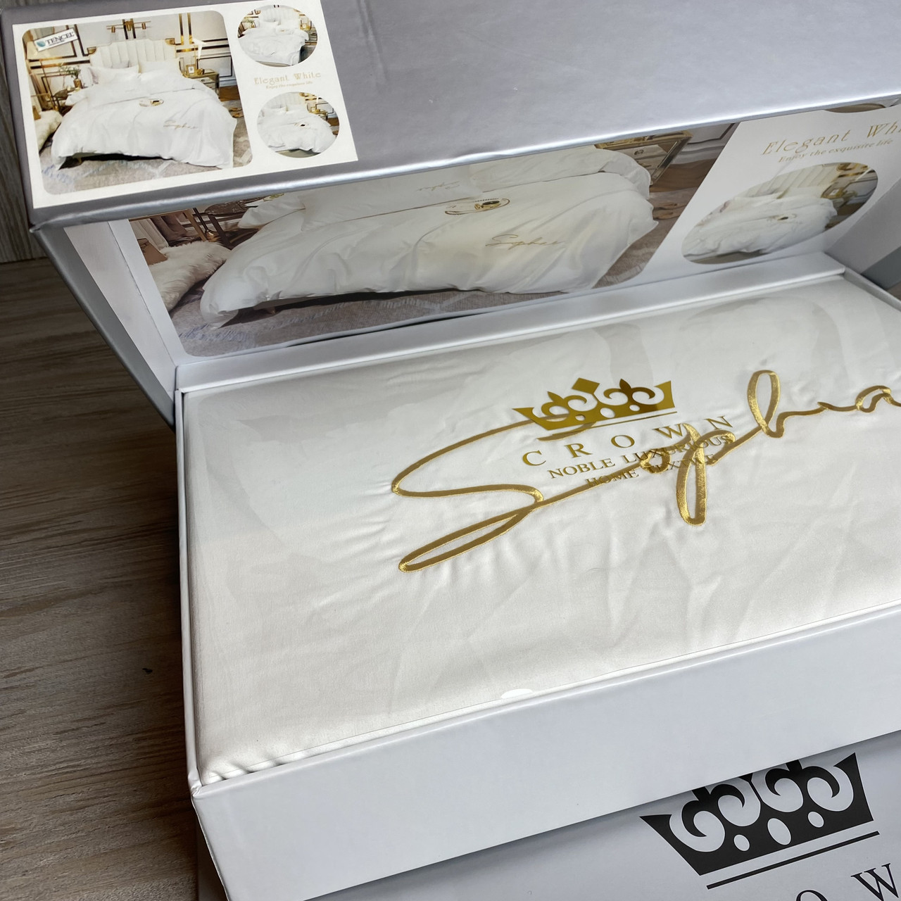 Сатиновий Євро комплект постільної білизни високої якості 200х220 розмір підодіяльника, фото 1