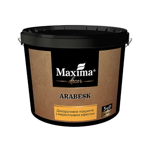 Декоративне покриття з мерехтливим ефектом "Arabesk" TM "Maxima"