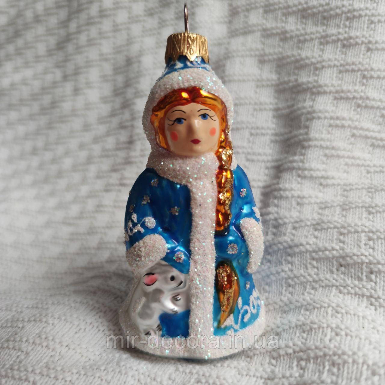Формова скляна іграшка "Снігурочка", фото 1