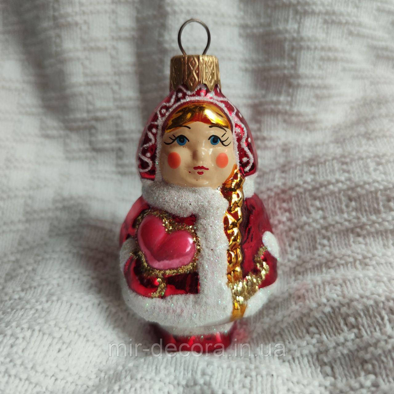 Формова іграшка зі скла Снігуронька, фото 1