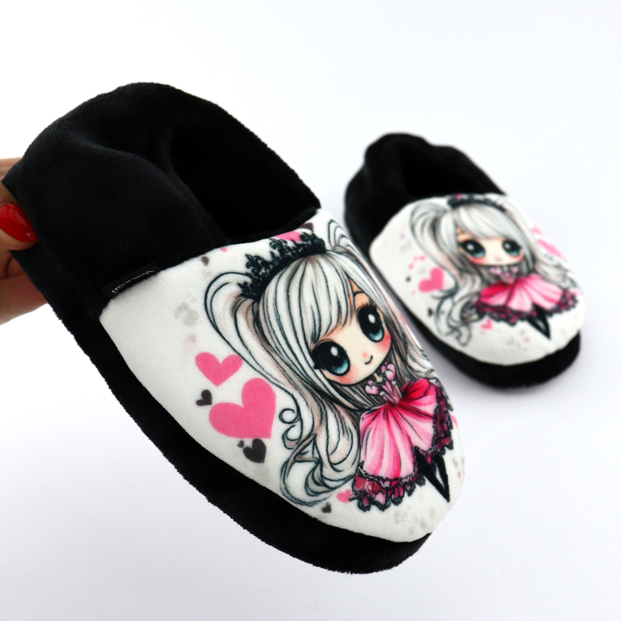 Теплі тетські домашні капці Дівчинка чорні Memory Waldi Home