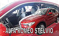 Дефлектори вікон (вітровики) Alfa Romeo Stelvio 2017+ 5D (вставні, 4 шт.) (Heko)