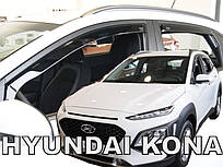 Дефлектори вікон (вітровики) Hyundai Kona 2017+ 5D (вставні, кт- 4 шт.) (Heko)
