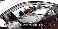 Дефлектори вікон (вітровики) Hyundai Elantra VII 2020+ 4D (вставні, кт- 4 шт.) (Heko)
