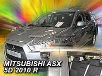 Дефлектори вікон (вітровики) Mitsubishi ASX 2010+ 5D (вставні, кт- 4 шт.) (Heko)