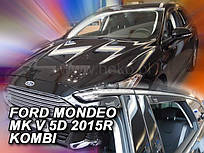 Дефлектори вікон (вітровики) Ford Mondeo V 2014+ Combi 5D (вст, 4 шт.) (Heko)
