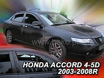 Дефлектори вікон (вітровики) Honda Accord 2002-2008 4D (вставні, кт- 4 шт.) Combi (Heko)