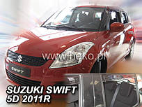 Дефлектори вікон (вітровики) Suzuki Swift 2011+ 5D (вставні, кт- 4 шт.) (Heko)
