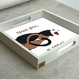 Піднос декоративний дерев'яний Краще двом як одному 30х30 см хрп5005б, фото 2