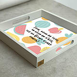 Піднос декоративний дерев'яний Тож коли ви їсте 30х30 см хрп5004б, фото 2