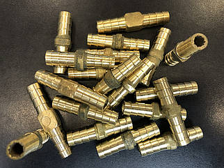 Перехідник з'єднувальний 10 мм/10 мм міжшланговий (латунний, виробництва CHINA)