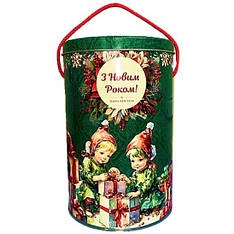 Солодкий новорічний подарунок №40 з цукерками, 700 г. замовлення від 8 шт.