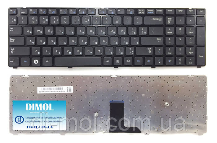 Оригинальная клавиатура для ноутбука Samsung R780 series, rus, black ...