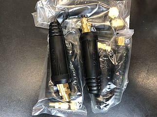 Кабельний роз'єм. Штекерний роз'єм. Штекер кабельний.DKJ під зварювальний кабель Ф10-25 мм (байонет "тато")