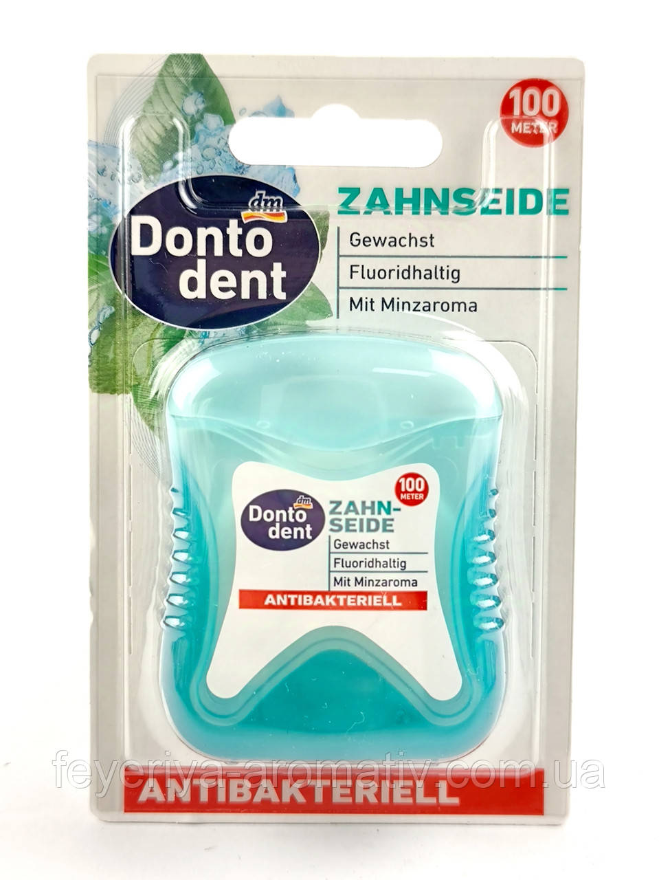 Зубна нитка Dontodent Zahnseide Antibakteriell, 100 м