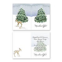 Листівка подвійна А6 Щасливого Різдва (ялинка) хрлист0002а6у