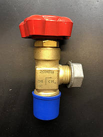 Вентиль балонний метановий ВМ-20 ДОНМЕТ (наповнювальний) 200 кгс/см2; вхід W27,8> вихід СП21,8*14LH