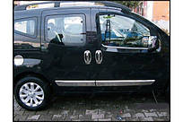 Накладки на молдинги дверей (4 шт., неірж) — Citroen Nemo (TAN24)