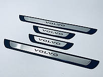 Накладки на пороги Volvo S40 2003+ (хром-пласт) TAN24