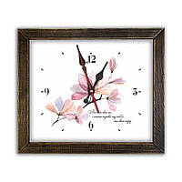 Пластиковий годинник з дерев'яною рамою Все має свій час хрг5002у