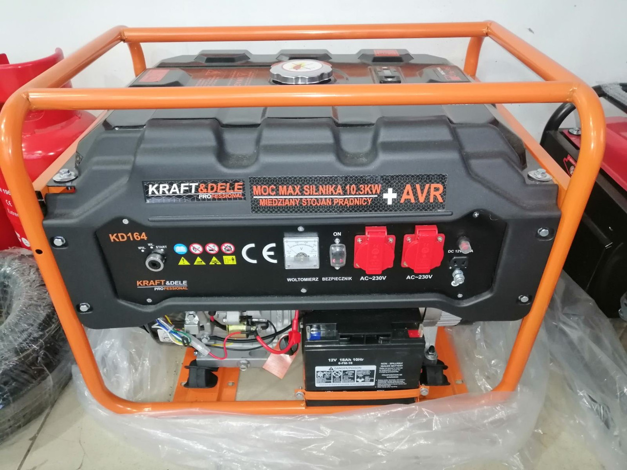 Бензиновий електрогенератор Kraft Dele KD164 6280 Вт (газ-бензин) (виробництво Польща) на коліщатках