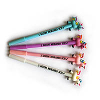 Ручка з ковпачком-тваринкою, колір в асортименті З Богом можливо все (єдиноріг з хвостом кольоровим) хррт10001у