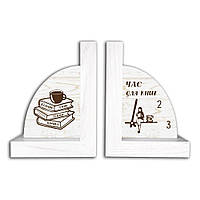 Підставка для книг (букенд) Час для книг/Більше книг, більше пригод (біла) хрпк002бу