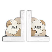 Підставка для книг (букенд) Home sweet home/Books as a journey (біла) хрпк005бу