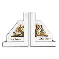 Підставка для книг (букенд) Love books/Love read (біла) хрпк007бу