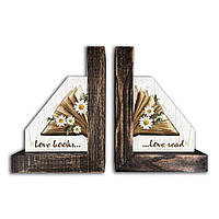 Підставка для книг (букенд) Love books/Love read (коричневий вінтаж) хрпк007кву