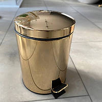 Золоте відро з педаллю для туалету 5 літрів STILHAUS Hotellerie 478.5LT.16
