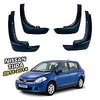 Бризковики для Nissan Tiida 2011-2014 хетчбек (Surtep)