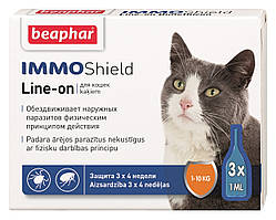 Капли противопаразитарные с диметиконом (IMMO SHIELD) для кошек и котят (3 пип.)