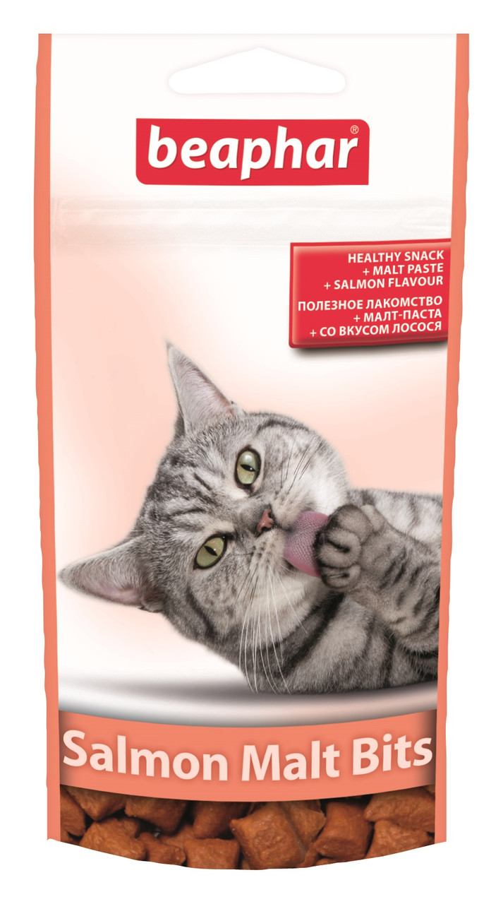 Малт Битц лосось – подушечки для вывода шерсти из желудка для кошек, 35 г, фото 1