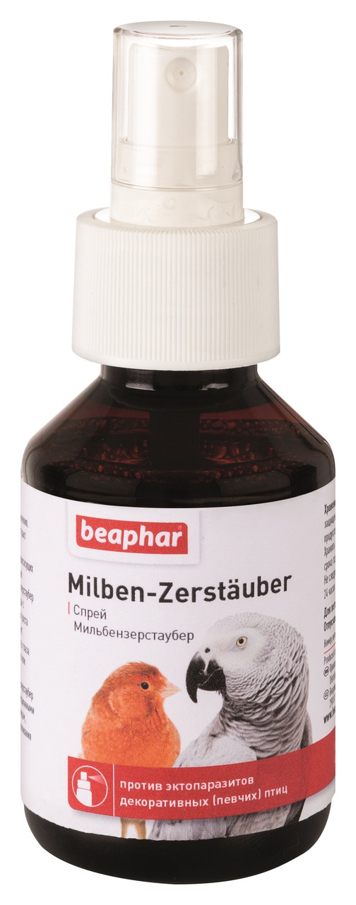 Спрей Milben Zerstauber від шкірних паразитів (бліх, вошей і кліщів) для птахів , 100 мл