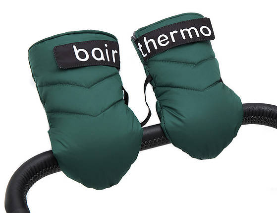 Перчатки для коляски Bair Thermo Mittens jungle green Зелені, фото 1