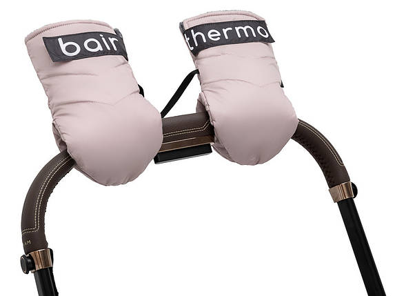Перчатки для коляски Bair Thermo Mittens pink powder Рожевий, фото 1