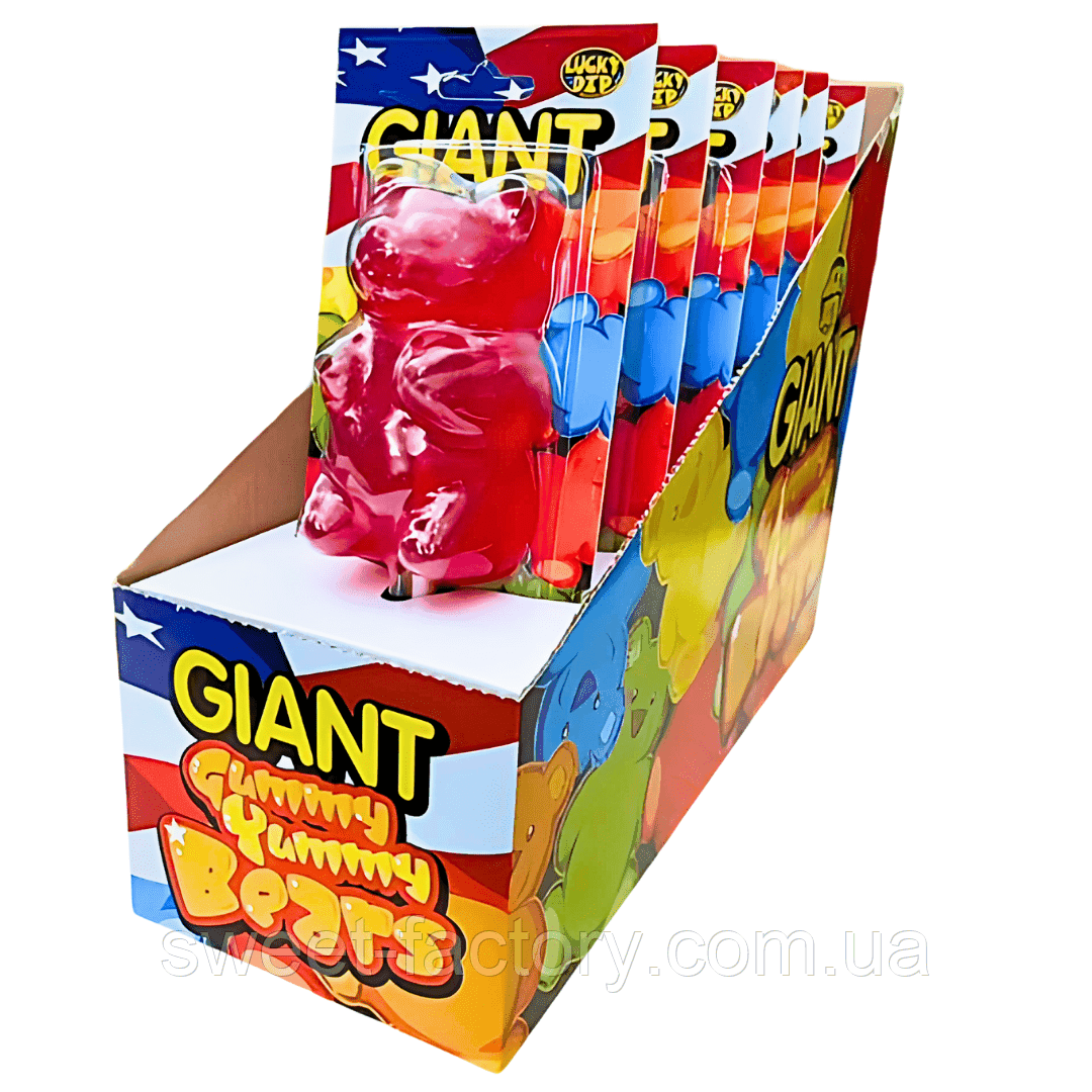 Мармелад Lucky Dip Giant Gummy Yummy Bears Strawberry 227g, фото 1