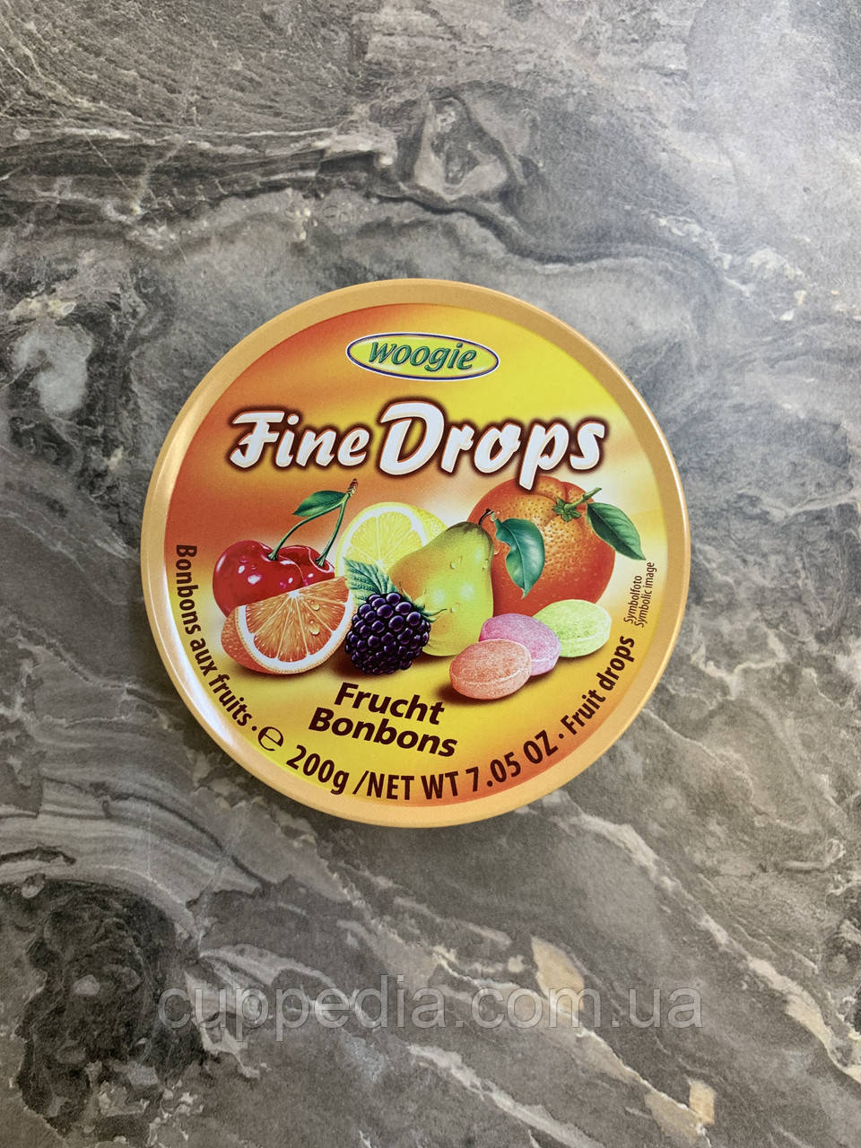 Льодяники Woogie Fine Drops фруктові 200 грм