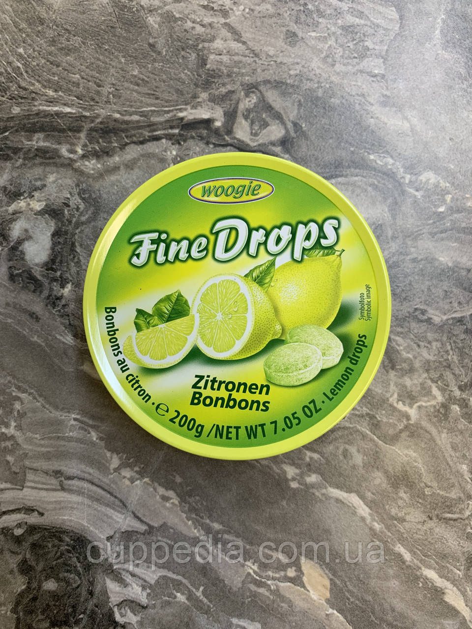 Льодяники Woogie Fine Drops зі смаком лимона 200 грм, фото 1