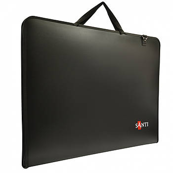 Папка-портфель Santi для ескізів А2 чорна (71,5 x 52 x 3,9) сіра код: 492284