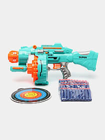 Дитячий автомат-бластер на м'яких кулях із присосками 40 шт. + мішень