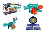 Дитячий автомат-бластер на м'яких кулях із присосками 40 шт. + мішень, фото 7