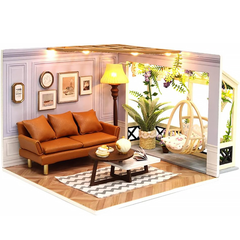 Ляльковий дім конструктор DIY Cute Room H-025 Warm moment Румбокс 14 шт.
