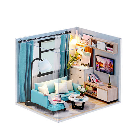Ляльковий будинок конструктор DIY Cute Room H-018 Living Room Румбокс УЦЕНКА! Пошкоджена коробка, фото 1